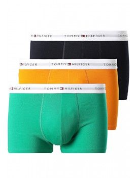 Bóxer Tommy Hilfiger -3 Pack- Signature Cotton Essentials (Verde, Ocre y Marino)