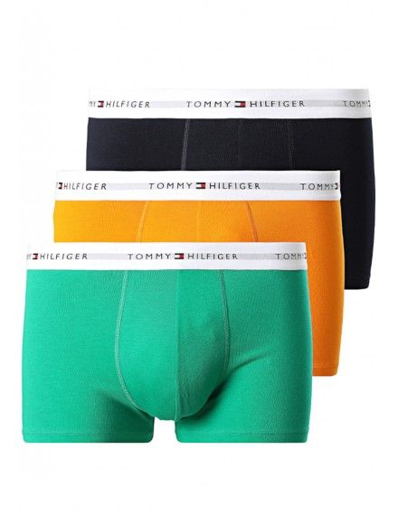 Bóxer Tommy Hilfiger -3 Pack- Signature Cotton Essentials (Verde, Ocre y Marino)