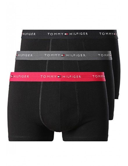 Boxer Tommy Hilfiger -3 Pack- Assinatura Cotton Essentials (Azul, Marinho e Fantasia)