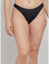 Tanga Bikini Gisela Tejido Liso (Negro)