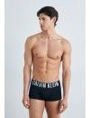 Bóxer Calvin Klein -3 Pack- Intense Power Microfibra (Negro Logo Blanco, Azul y Gris)