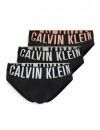 Slip Calvin Klein -3 Pack- Intense Power Cotton (Negro Logo Multicolor)
