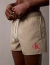 Bañador Corto Calvin Klein CK Monogram (Kaki)