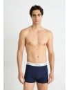 Bóxer Calvin Klein Icon -3 Pack- Cotton Stretch (Negro Cint. Azul, Gris y Roja)