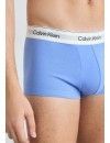 Bóxer Calvin Klein Icon -3 Pack- Cotton Stretch (Negro Cint. Azul, Gris y Roja)