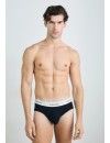 Slip Calvin Klein Icon -3 Pack- Cotton Stretch (Negro Cint. Multicolor)