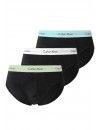 Slip Calvin Klein Icon -3 Pack- Cotton Stretch (Negro Cint. Multicolor)