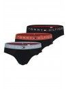 Slip Tommy Jeans -3 Pack- Original 1985 (Preto, Cinza e Azul Claro)