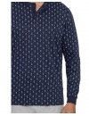 Pijama Largo de Hombre Guasch Entretiempo Tejido Jersey Estampado Vespa (Marino)