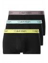 Bóxer Calvin Klein -3 Pack- Micro Stretch (Negro Cint. Gris, Celeste y Amarilla)