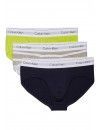 Slip Calvin Klein Icon -3 Pack- Cotton Stretch (Marino, Lima y Fantasía)