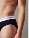 Bóxer Calvin Klein Icon -3 Pack- Cotton Stretch (Negro Cint. Azul, Gris y Roja)
