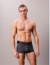 Bóxer Calvin Klein -3 Pack- Intense Power Microfibra (Negro Logo Blanco, Azul y Gris)
