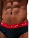 Slip Tommy Hilfiger -3 Pack- Signature Cotton Essentials (Marino Cint. Roja, Blanca y Marino)