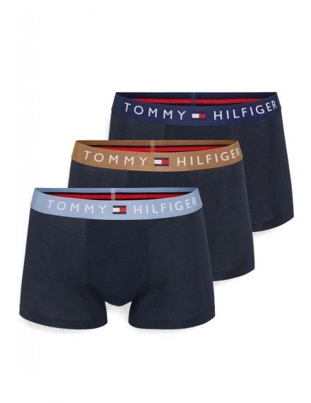Slip Tommy Jeans -3 Pack- Original 1985 (Preto, Cinza e Azul Claro)