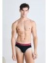 Slip Calvin Klein -3 Pack- Icon Cotton Stretch (Negro Cint. Azul, Rosa y Granate)
