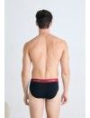 Slip Calvin Klein -3 Pack- Icon Cotton Stretch (Negro Cint. Azul, Rosa y Granate)