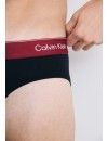 Slip Calvin Klein -3 Pack- Icon Cotton Stretch (Negro Cint. Azul, Rosa y Granate)