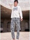 Pijama de hombre Gisela Tejido Punto Interlock The Beatles (Crudo)