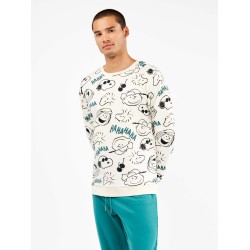 Pijama masculino Gisela Tecido Ponto Interlock The Beatles (Cru)