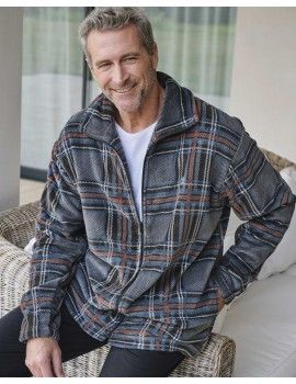 Camisola Curta Masculina Massana Tecido Polar com Estampa Geométrica (Verde)