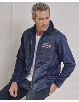 Bata Corta de Hombre Massana Tejido Polar y Acolchado (Marino)