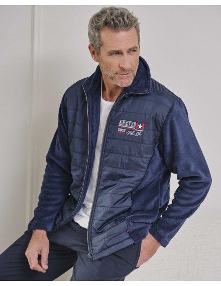 Camisola Curta Masculina Massana Tecido Polar com Estampa Geométrica (Verde)