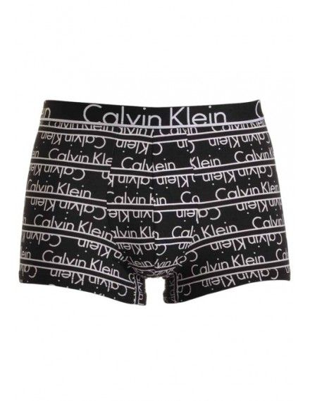 Bóxer Calvin Klein ID (Negro con Logos Blancos por toda la Superficie)