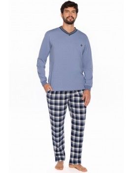 Pijama de Homem Guasch Tecido Felpo (Marinho)