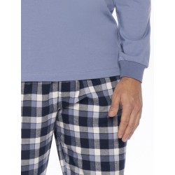 Pijama de Homem Guasch Tecido Felpo (Marinho)