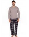Pijama de Hombre Guasch Tejido Mixto Jersey y Viella (Gris)