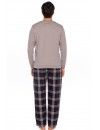 Pijama de Hombre Guasch Tejido Mixto Jersey y Viella (Gris)