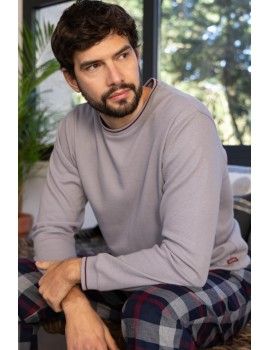 Pijama de Homem Guasch Tecido Felpo (Marinho)