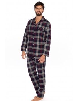 Pijama de Homem Guasch Tecido Felpo (Marinho)