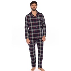 Pijama de Hombre Guasch Abierto Tejido Viella Estampado Cuadros