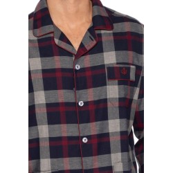 Pijama de Hombre Guasch Abierto Tejido Viella Estampado Cuadros