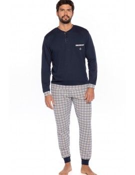 Pijama de Homem Guasch Tecido Felpo (Marinho)