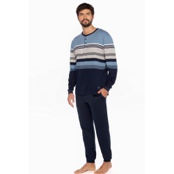 Pijama de Homem Guasch Tecido Felpo (Marinho)