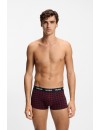 Boxer Hugo -3 Pack- Design Algodão Stretch (Cinza, Preto e Cinza Fantasia)