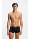 Boxer Hugo -3 Pack- Design Algodão Stretch (Cinza, Preto e Cinza Fantasia)