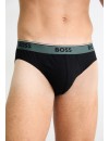 Slip Boss Power -3 Pack- Cotton Stretch (Negro Cint. Beige, Verde y Celeste)