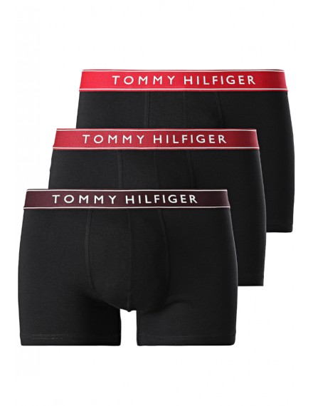 Boxer Tommy Hilfiger -3 Pack- Assinatura Cotton Essentials (Azul, Marinho e Fantasia)