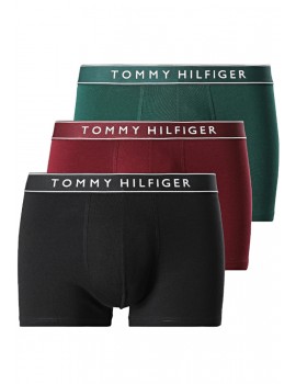 Bóxer Tommy Hilfiger -3 Pack- Everyday Essentials (Negro, Verde y Granate)