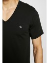 Camiseta Interior Calvin Klein CK One -2 Pack- Cuello Pico (Negra)
