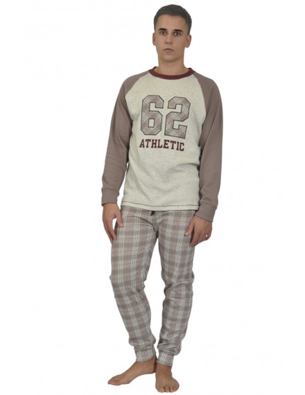 Pijama masculino Sónia Tecido Felpa Bordado Vespa (Marinho)