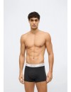 Bóxer Calvin Klein -3 Pack- Intense Power Microfibra (Negro Logo Blanco, Azul y Gris)