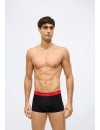 Bóxer Calvin Klein -3 Pack- Icon Cotton Stretch (Negro Cint. Negra, Gris y Roja)