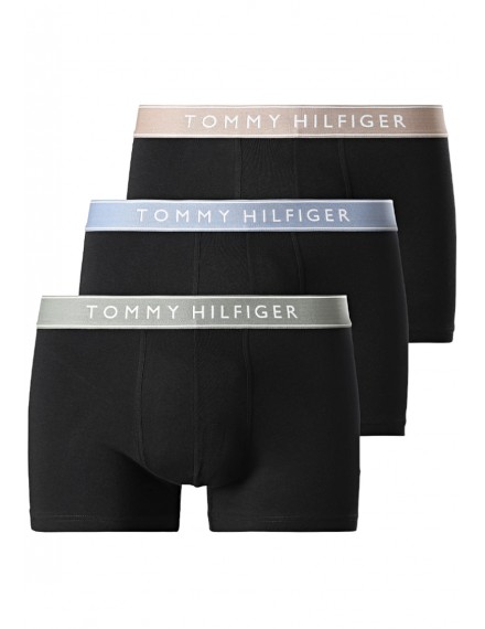 Boxer Tommy Hilfiger -3 Pack- Assinatura Cotton Essentials (Azul, Marinho e Fantasia)