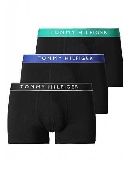 Boxer Tommy Hilfiger -3 Pack- Assinatura Cotton Essentials (Azul, Marinho e Fantasia)