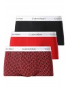 Bóxer Calvin Klein -3 Pack- Intense Power Microfibra (Negro Logo Blanco, Azul y Gris)